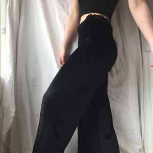 FLARE LEG VELVET PANTS